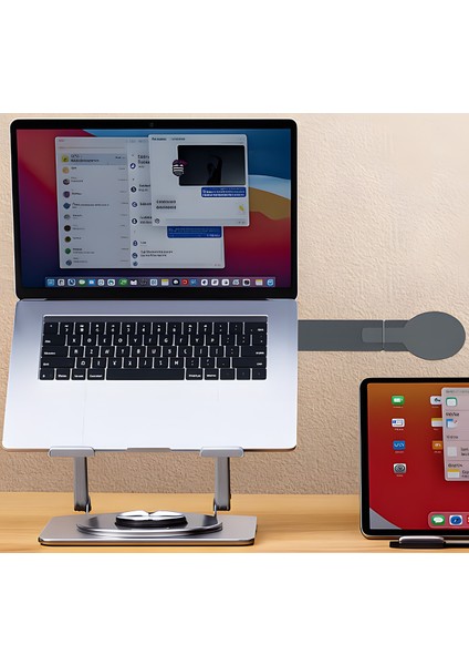 Alüminyum Katlanır 40KG Kapasite 360° Laptop Ipad Macbook Tablet Standı & Magsafe Telefon Tutucu indirimleri