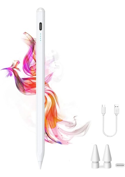 Apple İpad A16 Air 6/7/8/9/10/11/12. Nesil Avuç Içi Red Özellik Palm Rejection Tablet Kalemi Stylus Yazı Çizim