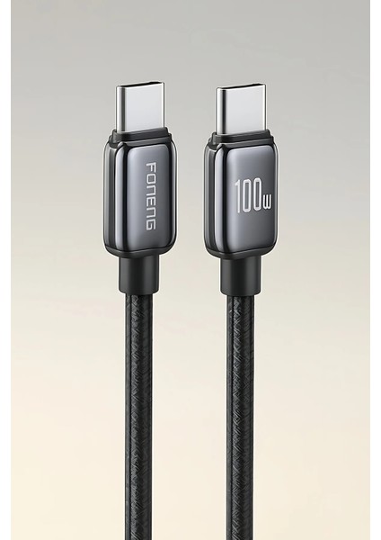 Type-C 100W 1 Metre Foneng Hızlı Şarj Kablosu Samsung Xiaomi Huawei Oppo Realme Tecno Honor Apple iPhone 15 16 Plus Pro Max