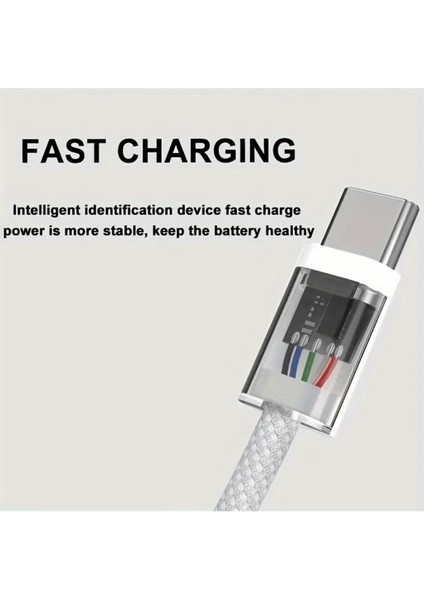 iPhone Samsung Xiaomi Huawei Type-c to Type-C 60W 1M Halat Örgü Hızlı Şarj ve Data Kablosu modelleri