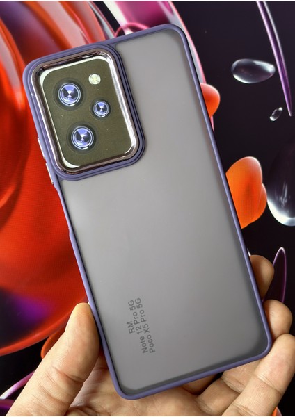 Xiaomi Redmi Note 12 Pro 5g Kılıf Metal Çerçeve Hassas Butonlu Renkli Buzlu Şeffaf Transparan Kapak modelleri