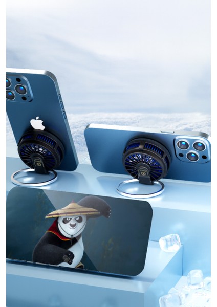 Telefon Tablet Soğutucu Fan 10W Power Radyatörlü Magsafe Manyetik Yüzük Tasarımlı Standlı fiyatları