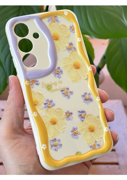 Samsung Galaxy A34 Uyumlu Kılıf Tasarımlı Desenli Kamera Korumalı Papatya Çiçek Renkli Silikon Kapak indirimleri