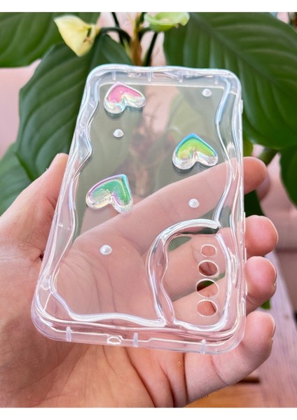 Samsung Galaxy A50-A30S Kılıf 3D Kalpli Inci Tasarımlı Desenli Kamera Korumalı Şeffaf Silikon Kapak fırsatları