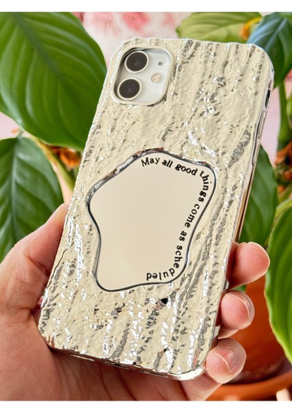 Apple iPhone 11 Kılıf Aynalı Dalga Tasarımlı Desenli Darbe Emici Kamera Korumalı Silikon Kapak