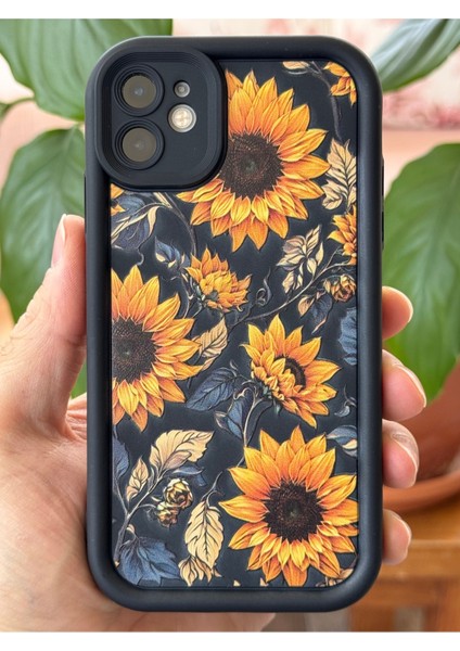 Apple iPhone 11 Kılıf Yumuşak Dokulu Ayçiçeği Desenli Yumuşak Kamera Korumalı Silikon Kapak modelleri