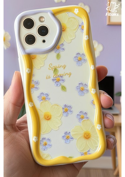 Apple iPhone 14 Pro Uyumlu Kılıf Tasarımlı Desenli Kamera Korumalı Papatya Çiçek Renkli Silikon Kapak fiyatları