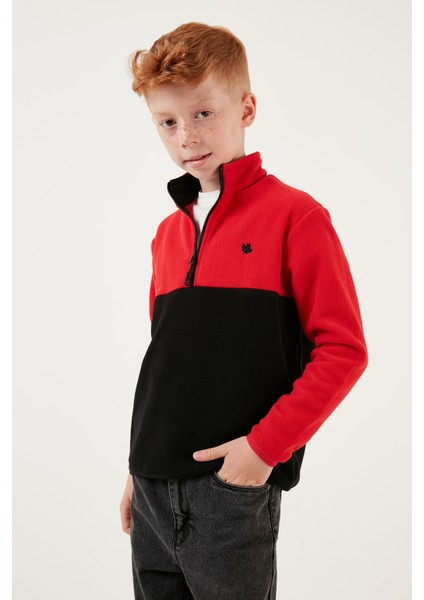 Yumuşak Dokulu Yarım Fermuarlı Renk Bloklu Dik Yaka 2'li Paket Polar Çocuk Polar 5905004S2 fiyatları