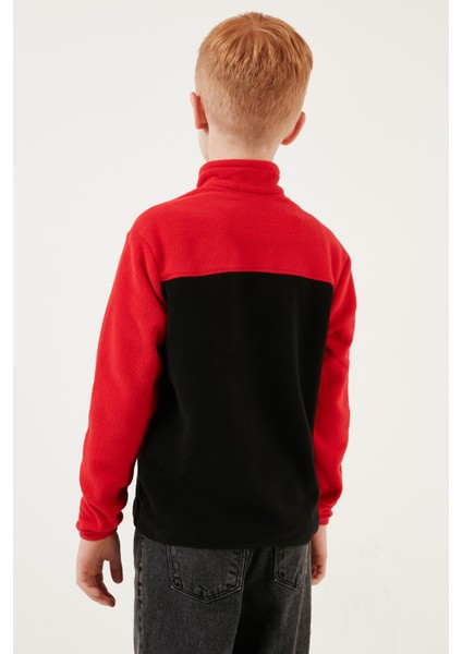 Yumuşak Dokulu Yarım Fermuarlı Renk Bloklu Dik Yaka 2'li Paket Polar Çocuk Polar 5905004S2 fırsatları