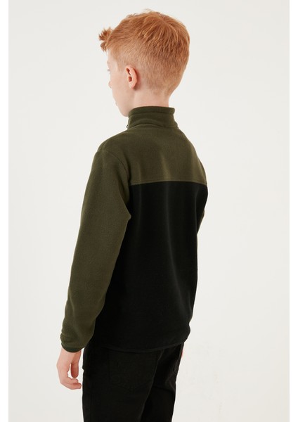 Yumuşak Dokulu Yarım Fermuarlı Renk Bloklu Dik Yaka 2'li Paket Polar Çocuk Polar 5905004S2 indirimleri