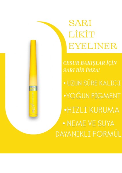Likit Eyeliner – Sarı, 3,5 G | Suya Dayanıklı & Yoğun Pigmentli fiyatları