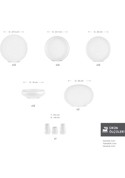 Stream Bone Sunset 53 Parça 12 Kişilik Yemek Takımı Platin fiyatları