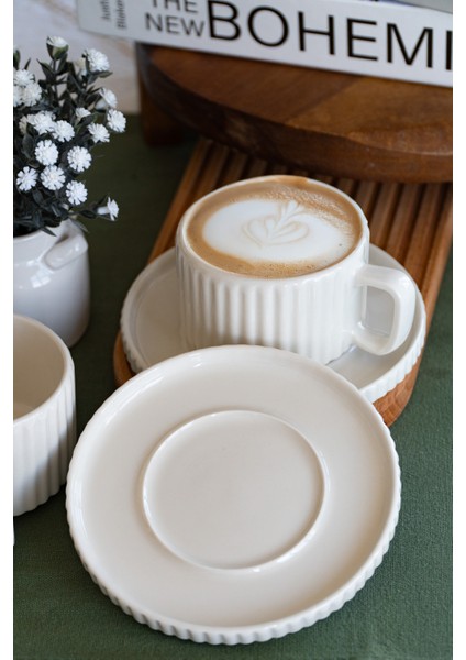 Satürn 4 Parça 2 Kişilik Porselen Çay Fincan Seti