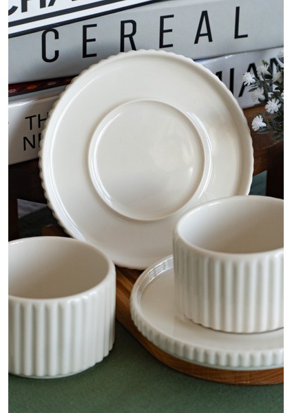 Satürn 4 Parça 2 Kişilik Porselen Çay Fincan Seti modelleri