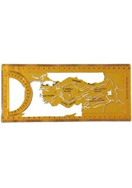 Türkiye Harita Şablonu Cetvel 38 Parça Turuncu Renkli Plastik Tasarım fiyatları