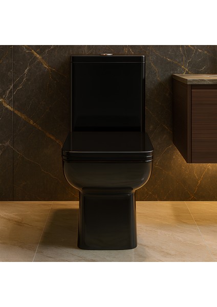 Power Siyah Duvara Sıfır Klozet Takım POW.K022B,Power Duroplast Yavaş Kapak modelleri