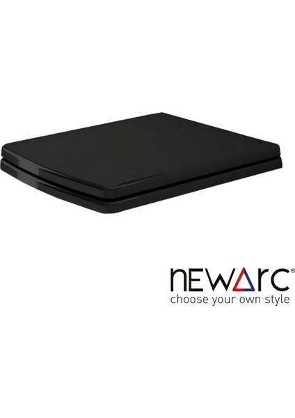 Power Siyah Duvara Sıfır Klozet Takım POW.K022B,Power Duroplast Yavaş Kapak