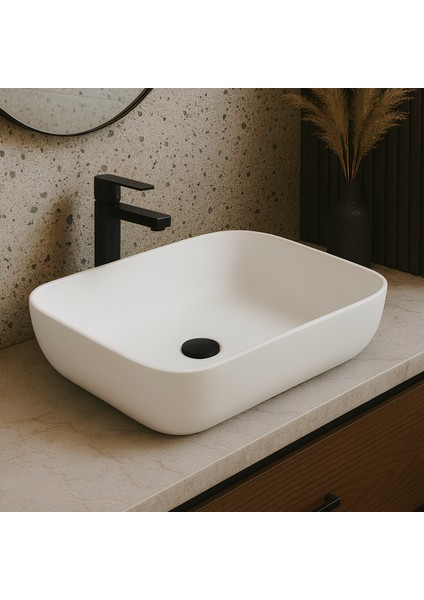 Loft Çanak Beyaz Dikdörtgen Deliksiz Lavabo 60 cm LFT0707 fiyatları