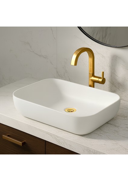 Loft Çanak Beyaz Dikdörtgen Deliksiz Lavabo 60 cm LFT0707 modelleri