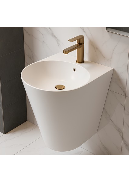 Turavıt İglo Beyaz Delikli Monoblok Lavabo 44 Cm IGL5910 fırsatları