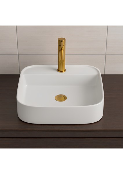 Loft Kare Beyaz Delikli Lavabo 50 Cm 515050BT indirimleri