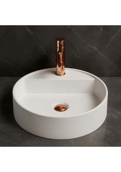 Zunih Beyaz Oval Delikli Lavabo 45 Cm NEW.L049 (5017) fiyatları