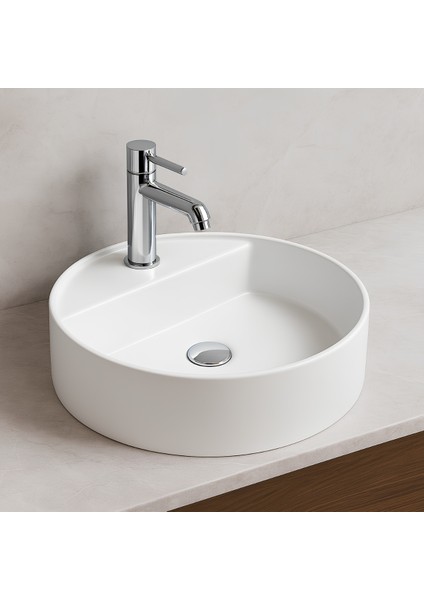 Zunih Beyaz Oval Delikli Lavabo 45 Cm NEW.L049 (5017) modelleri