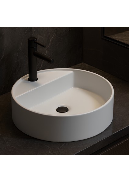 Zunih Beyaz Oval Delikli Lavabo 45 Cm NEW.L049 (5017) fırsatları