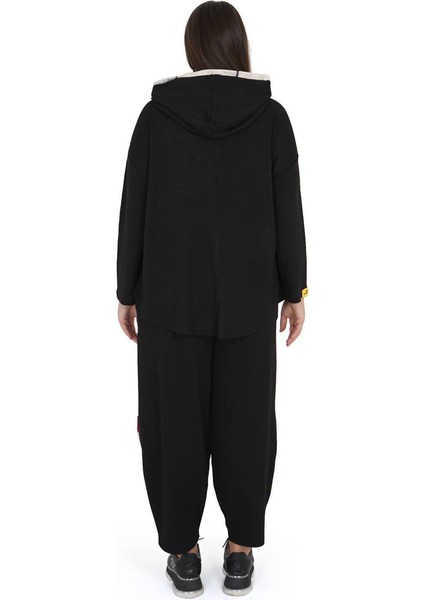 Kadın Büyük Beden Alt Üst İkili Uzun Kollu Picasso Takım