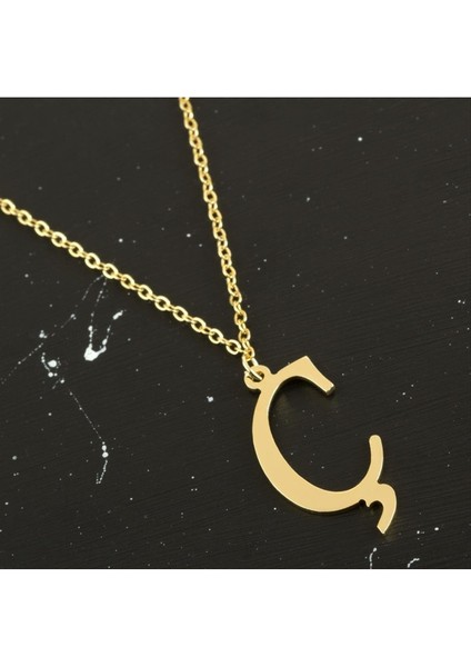 Ds-Derin Prinç Harfli Kolye-Ç