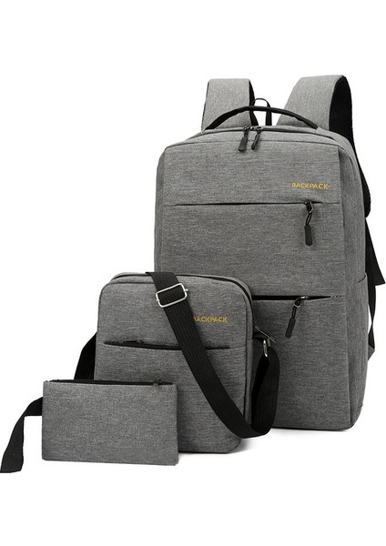 Gündelik Iş Yeri Işe Gidiş-Geliş 3 Parçalı Büyük Kapasiteli Sırt Çantası (Yurt Dışından)