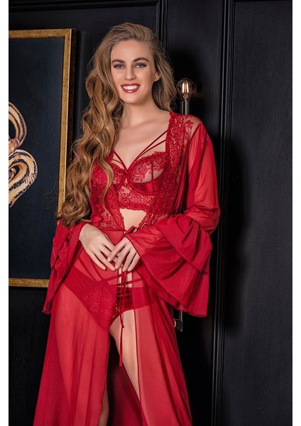 Transparan Bralet String Takım Bordo (MGP31632) modelleri