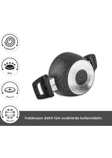 Bio Granit Blue Stone Mini 5 Parça Tencere Seti fırsatları