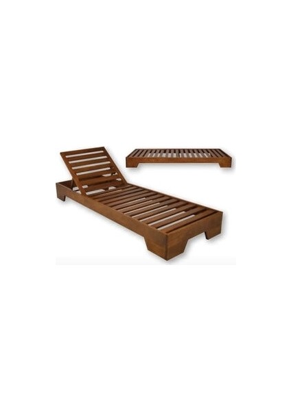 Ince Çizgi Store Ahşap Şezlong