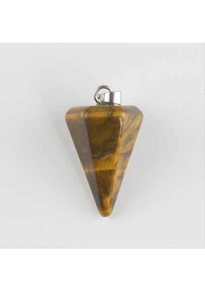 Ds-Derin Kaplangözü Pandül Doğaltaş Kolye Ucu-Kahverengi