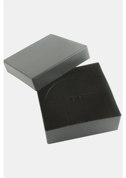 Ds-Derin Plastik Çakmak Tesbih Saat Set Kutusu-Siyah