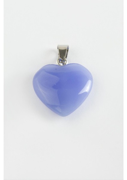 Ds-Derin Akik Kalpli Doğaltaş Kolye Ucu-Mavi fiyatları