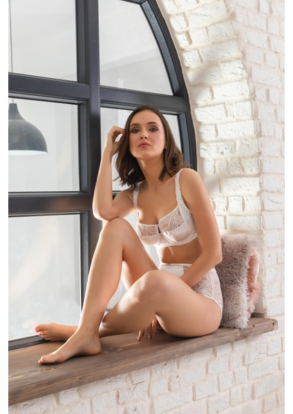 Gelin Set Toparlayıcı Minimizer Sütyen Slip Külot Takım Ekru (MGP32153)