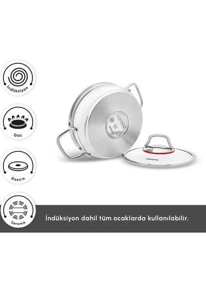 Emirgan İndüksiyon Tabanlı 6 Parça Çelik Sahan Set fırsatları