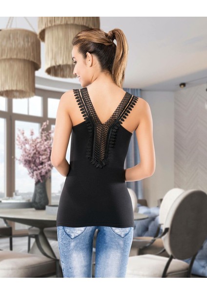 Derya Kurşun Güpür Dantelli Dekolte Atlet 141