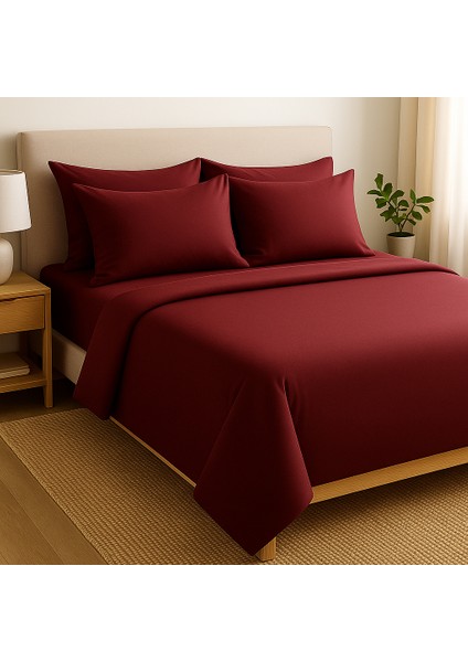 Tek Kişilik %100 Pamuk Nevresim Takımı 160 x 220 cm , Lastikli Çarşaflı Set, Vişne Çürüğü fiyatları