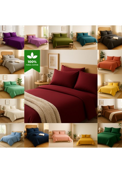 Tek Kişilik %100 Pamuk Nevresim Takımı 160 x 220 cm , Lastikli Çarşaflı Set, Vişne Çürüğü modelleri