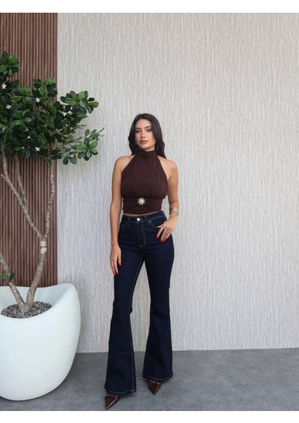 Dark Blue Ispanyol Paça Jean fiyatları