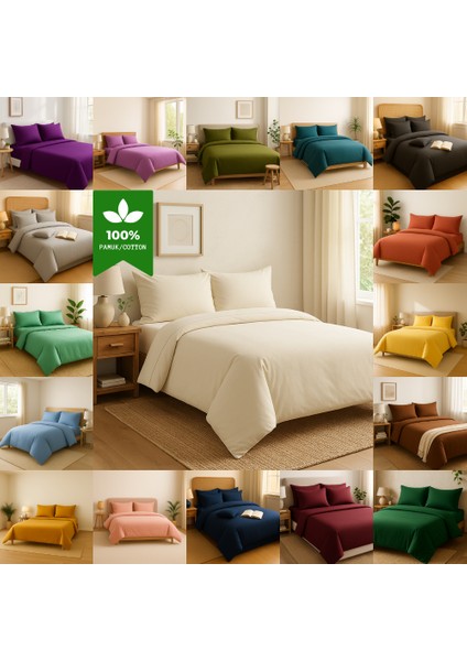 Çift Kişilik Pamuk Nevresim Takımı 200 x 220 cm , Lastikli Çarşaflı Set, Beyaz modelleri