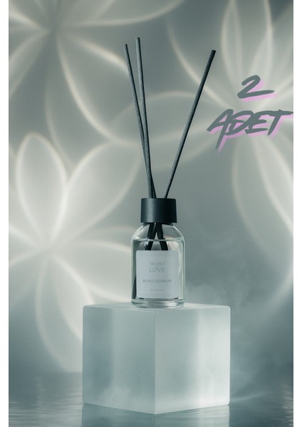 2 Li Oda Kokusu Çubuklu Beyaz Çiçekler 50ml