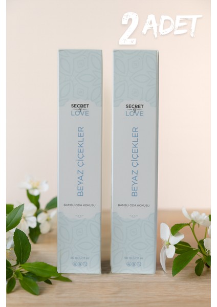 2 Li Oda Kokusu Çubuklu Beyaz Çiçekler 50ml fiyatları