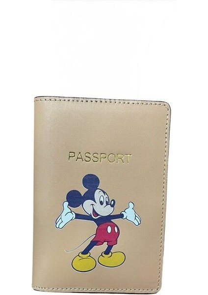Disney Temalı Deri Pasaport Kılıfı