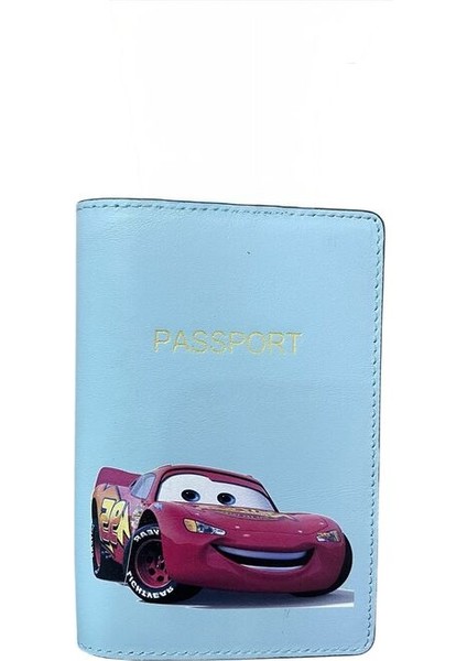 Şimşek Mcqueen Tasarımlı Deri Pasaport Kılıfı