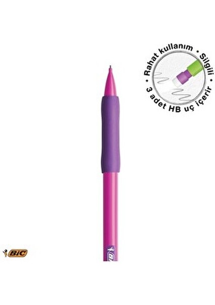 Matic Fun Versatil Kalem 4'lü Blister Rahat Kullanım Silgili 4 Canlı Renk