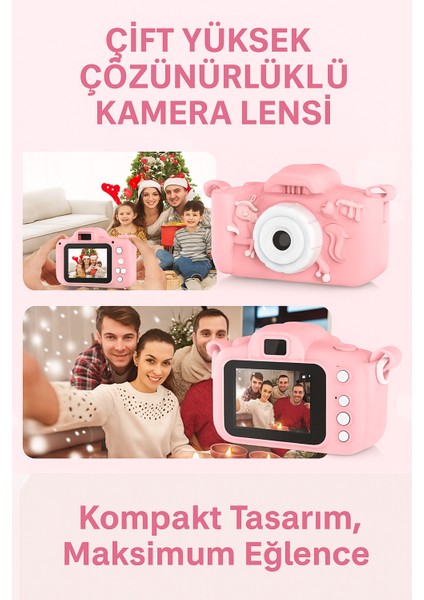 Mini Eğitici Çocuk Fotoğraf Makinesi Kılıflı Kamera Çocuklar Için Dijital Fotoğraf ve Oyun Makinesi fiyatları